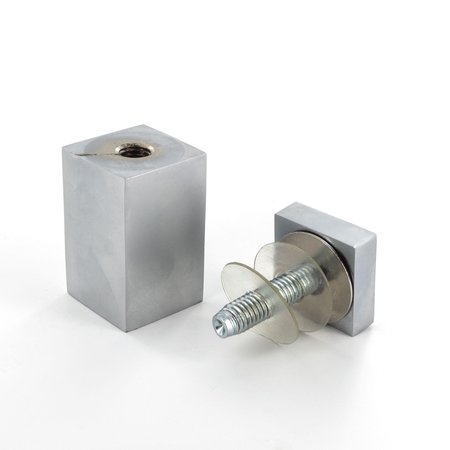 Outwater Square Standoff, 1-1/4 in Sq Sz, Square Shape, Steel Chrome 3P1.56.00904